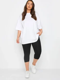 Yours Curve Black Cycling 2 Pack Leggings Online