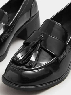 Yours Curve Extra Wide Fit Extra Wide Fit Heeled Tassel Loafers Black Best