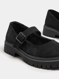 Yours Curve Black Extra Wide Fit Wide Fit Chunky Mary Jane Shoes Sale