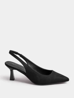 Yours Curve Extra Wide Fit Extra Wide Fit Slingback Heels Black