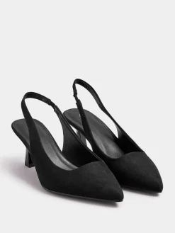 Yours Curve Extra Wide Fit Extra Wide Fit Slingback Heels Black