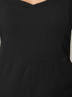 Yours Curve Black London Sweetheart Jumpsuit New