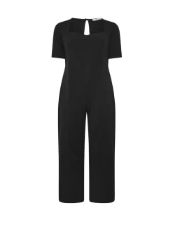 Yours Curve Black London Sweetheart Jumpsuit New