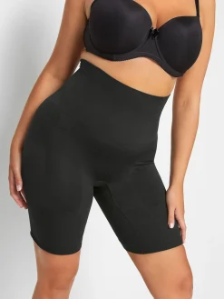 Yours Curve Seamless Tummy Control High Waisted Shorts Black Best