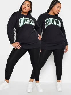 Yours Curve Black Soft Touch Viscose Leggings 2 Pack Clearance