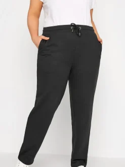 Yours Curve Black Straight Leg Joggers Sale