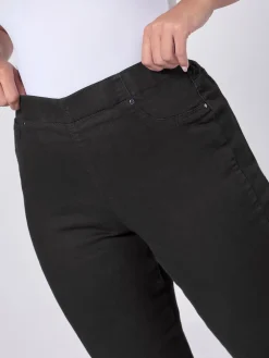 Yours Curve Black Stretch Pull On Jenny Jeggings