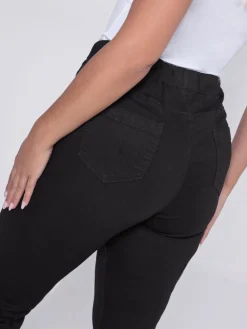 Yours Curve Black Stretch Pull On Jenny Jeggings