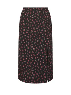 Yours Curve Textured Tube Skirt Black Hot