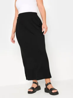 Yours Curve Black Tube Maxi Skirt Hot
