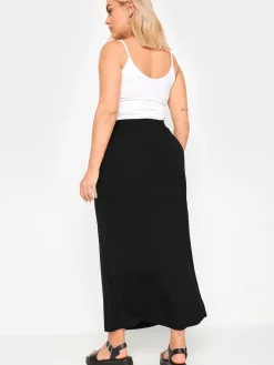 Yours Curve Black Tube Maxi Skirt Hot