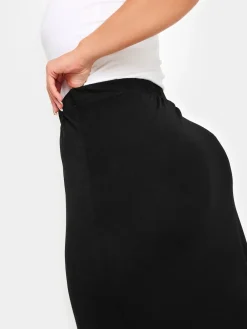 Yours Curve Black Tube Maxi Skirt Hot