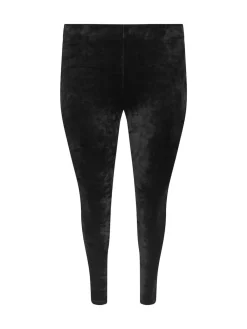 Yours Curve Black Velour Leggings Discount