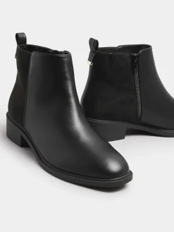 Yours Curve Wide Fit Extra-Wide Fit Metal Trim Ankle Boots Black Best