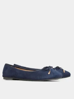 Yours Curve Extra Wide Fit Extra Wide Fit Blaise Ballerinas Blue Best