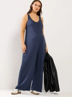 Yours Curve Maternity Breastfeeding Jumpsuit Coal Black Clearance