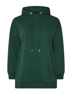 Yours Curve Pocket Detail Hoodie Green Discount