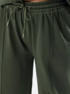 Yours Curve Wide Fit Wide Leg Joggers Green Sale