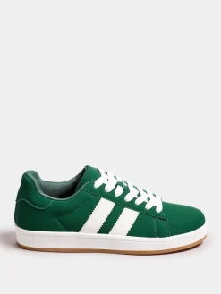 Yours Curve Wide Fit Padded Skate Trainers Green Clearance