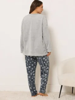 Yours Curve Clipped Lounge Set Grey Hot