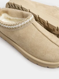 Yours Curve Faux Suede Embroidered Mules Natural Discount