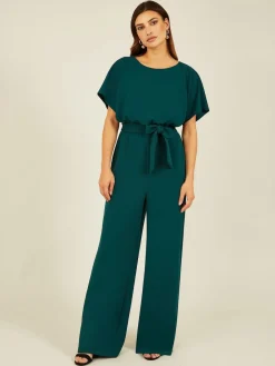 Yumi Green Batwing Stretch Jumpsuit Sale
