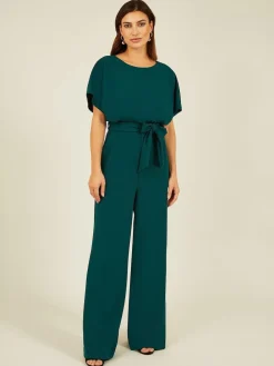 Yumi Green Batwing Stretch Jumpsuit Sale