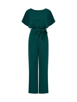 Yumi Green Batwing Stretch Jumpsuit Sale