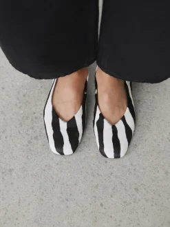 Next Zebra Forever Comfort® Leather Squoval Toe Ballet Flats Outlet